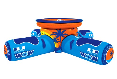 WOW World of Watersports, 12-2000 Aqua Table, Inflatable Floating Picnic Table, 2 to 4 Person