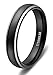 SOMEN TUNGSTEN 4mm 6mm 8mm Titanium Rings for Men Women Black Dome Two Tone Glossy High Polish Wedding Band Size 4-13.5