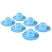 Wild Tribe Hair Drain Clog Remover Cleaning Tool,Kitchen Bath Sink Strainer,Tub Drain Protector Filter Net Drain Hair Catcher Stopper,Pack of 6,Blue