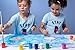 DACO Brillia Washable Kids Paint, 12 Count, Kids at Home Activities, Assorted Washable Tempera Paint Set for Kids Painting Supplies, Non-Toxic Kids Paint Wide Mouth Bottles for Arts, Crafts & Posters