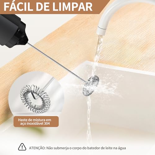 Mini Mixer Portátil USB – Batedor e Espumador Sem Fio, Recarregável, Perfeito Para Café, Latte, Matcha e Chocolate Quente