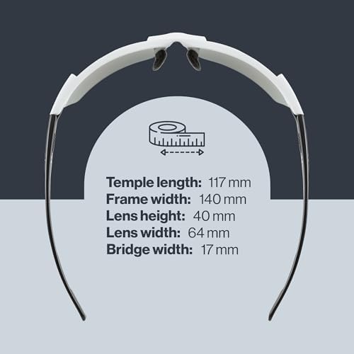 sportstyle 114, gafas outdoor unisex, de espejo, incl. lentes intercambiables con filtros de categoría 0, 1 y 3, white black matt/blue, one size
