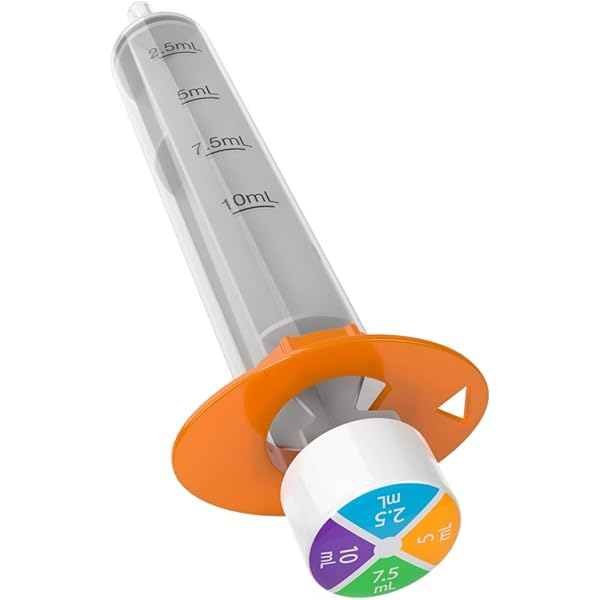 Ezy Dose 10ml Oral Syringe With Dosage Cup - Accurate Liquid Medication Measure