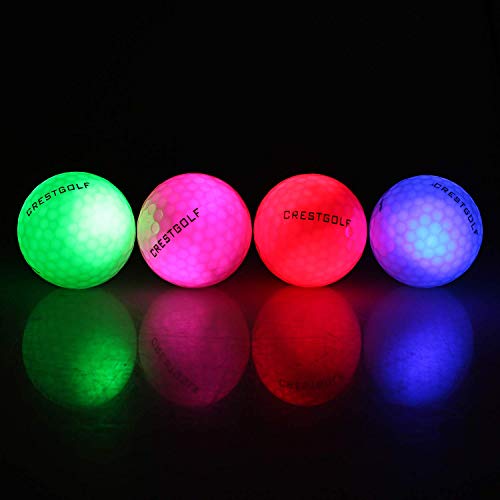 MYKUJA Crestgolf LightControlled Light up Golf Balls, Glow in The Dark