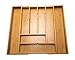 Bruntmor, 8 Compartment Expandable Drawer Silverware Organizer Bamboo Tray with Adjustable Dividers