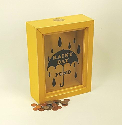 Rainy Day shadow box bank, piggy bank, change collection
