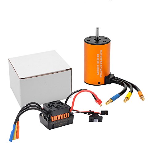 FastWin Brushless Motor 60A ESC 1/10 Waterproof 3660 3300KV RC Car Truck Model Vehicle Parts