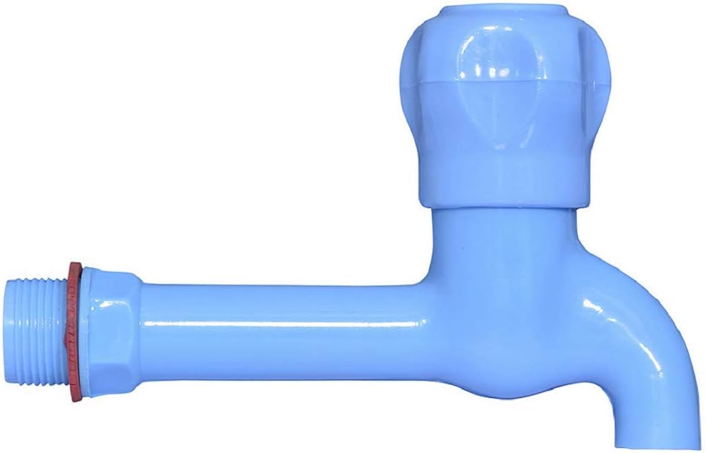 Royal Long Body Heavy Duty Plastic Water Tap/Bib Cock 1/2 inch (15mm) Size with Flange for Bath