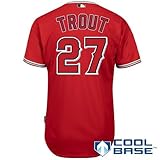 Mike Trout Los Angeles Angels of Anaheim #27 MLB Youth Cool Base Alternate Jersey Red