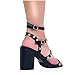 Comfity Sandals for Women,Rivets Studded Strappy Block Heels Slingback Gladiator Shoes Cut Out Dress Sandals