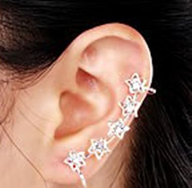 Amazon 子供でも安心 イヤーカフ 花 片耳 アクセサリー