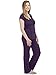Kindred Bravely Davy Ultra Soft Maternity & Nursing Pajamas Sleepwear Set (Eggplant, Large)