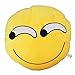 LI&HI 32cm Emoji Smiley Emoticon Yellow Round Cushion Pillow Stuffed Plush Soft Toy-Independent Vacuum Packing (Treacherous)