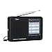 Cakin 836 Portable FM/AM/SW 9 Band Radio Receiver (A836 Black)