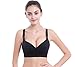 Multitrust Women Comfy Seamless Nursing Bra Bralette Push Up Maternity Breastfeeding Bras (Black, L)