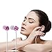 Earbuds Earphones with Selfie, Welmor In-Ear Stereo Bass Headphones Noise Isolating Headsets with Built-in Remote Shutter /Microphone/ Volume Control +Carrying Case+Extra Earbuds(S/M/L) (Pink)