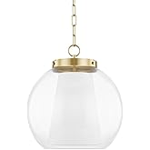 Mitzi H457701L-AGB Sasha-15W 1 LED Large Pendant in Modern Style-15 Inches Wide by 16.5 Inches High, Finish Color: Aged Brass