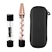 Flat Mouth Glass Tube Tool Set with Cleaning Tools + Storage Bag (Rose Gold)