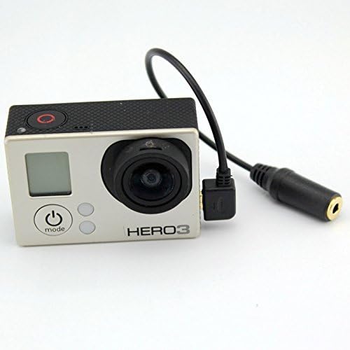 Mini USB Male to 3.5mm Jack Female Audio Cable Cord for Active Clip Mic Microphone Adapter for GoPro Hero 1 2 3 3+ Sports Camera