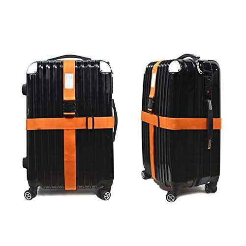 AUDWUD Luggage Strap for Suitcase - with ID Address Card - High Strength Nylon Material - 2/4 Pack (2 pack(sky blue))