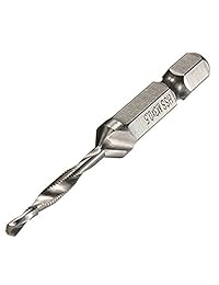 Nxtop 6pcs Combinación 1 4 "Hex Twist Taladro HSS M3 M10 Bit Tornillo Avellanador Mango hexagonal Métricas Diamantes blancos   Titanio plateado