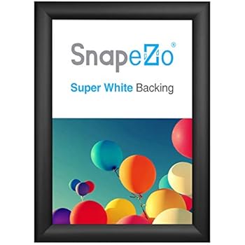 SnapeZo Poster Frame 11x15 Inches, Black 1.2 Inch Aluminum Profile, Front-Loading Snap Frame, Wall Mounting, Premium Series