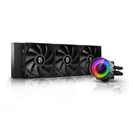DEEP COOL Castle 360EX, Addressable RGB AIO Liquid CPU Cooler, Anti-Leak Technology Inside, Cable Controller and 5V ADD RGB 3-Pin Motherboard Control, TRX4/TR4/AM4 Supported, 3-Year Warranty