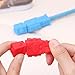 Silicone Chewable Pencil Toppers 6 Pack - FDA-approved Safe Robot Shaped - Perfect for Baby Teething, Children's Pencil Toppers Decoration, Therapy Toys, Chewy Tubes, Fidgets, Oral Motor Chew