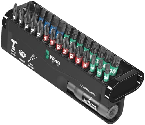 Wera 57690 Impaktor Assorted Bit Set, 30 Pieces