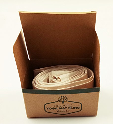Yoga Mat Sling Adjustable Carry Strap - GOTS Organic Cotton 71" Long x 1.5" Wide