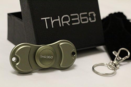 THR360 - EDC Aluminum Classic Style Finger Toy - The Official Fidget Spinner Reduce Anxiety Stress Boredom (Army Green)