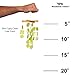 Woodstock Chimes Asli Arts Collection, Mini Capiz Chime, 12'' Lime Green Capiz Wind Chimes for Outdoor, Patio, Home or Garden Décor (C127)