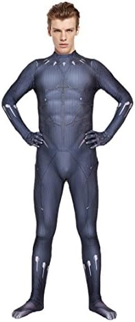 Xairx Kids Cosplay Costume Black Onesie Panther Dress Up Party Bodysuit,M