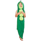 STIOEDYUAN Pea Pod Costume for Kids Funny Fruits Veggies Food Halloween Costume Party Slip On One Piece Outfit Cosplay