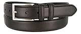 Goffredo 1 1/8" (30mm) Oil-Tanned Genuine Italian Leather Dress Belt for Men (Black, 36)