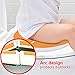 mkool Folding Large Non Slip Silicone Pads Travel Portable Reusable Toilet Potty Training Seat Covers Liners with Carry Bag for Babies, Toddlers and Kids (Orange)