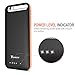 iPhone 6S Battery Case - iPhone 6 Battery Case, Trianium Atomic S Portable Charger for Apple iPhone 6 6S Battery Charging Case (4.7 Inches)[Black/Orange]- 3100mAh External Protective Juice Power Bank Charger[MFI Certified]