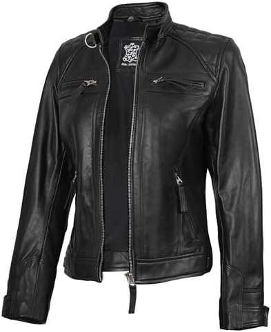Lock and Love LL WJC746 Womens Vegan Leather Motorcycle Jacket XS