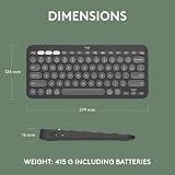 Logitech Pebble Keys 2 K380s Multi-Device Bluetooth Keyboard UK QWERTY Graphite view 10