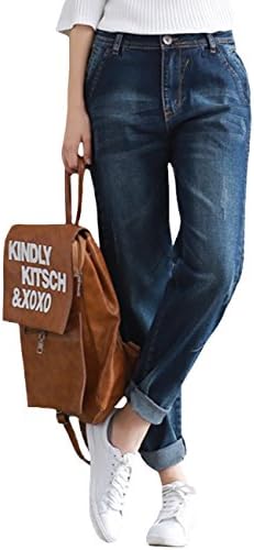 SUGIRLS Women's Casual Baggy Boyfriend Harem Jeans Denim Pants with Pockets 3XL