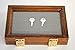 Two Timbers Extra Small Display Case Made in USA with Walnut Finish Wood Box with Glass Top, Arrowheads, Knives, Rocks, Pins, Collectibles, Collections, Medals, Military Coins 4h, Keepsakes