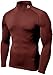 CLSL TM-T32-BR_Large Tesla Men's Thermal WinterGear Compression Baselayer Mock Long Sleeve T Shirts T32