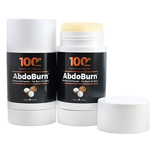 AbdoBurn- Belly Fat Burning Cream(Burn Fat 3X Faster)- Sweat Workout Enhancer Stick- Stomach Fat Burner Body Slimming w/100% Organic Coconut, Forskolin- No Redness!To Burn Belly Flab,Turn Up The Heat