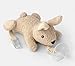 Organic Pacifier Holder- Orthodontic Baby Pacifier with Animal & Microwaveable Soothie & Natural Teether & Pacifier Clip - PureLittle Bunny: Natural Pacifier Stuffed Animal Paci Plushies Binky Buddy