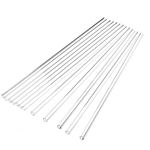 MYOYAY 12 Pack Glass Tubes 12 Inch Long, Out Diameter 8mm, 1.1mm Thick
