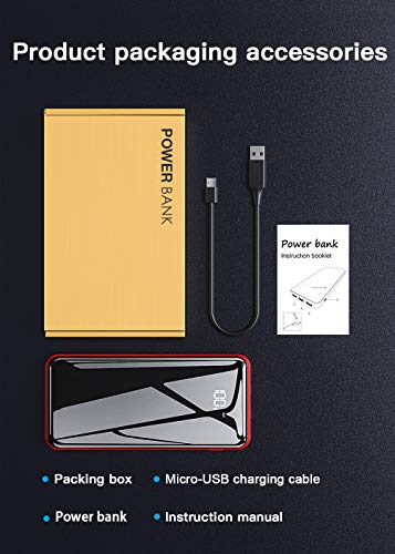 Portable Charger Power Bank 25000mAh - High Capacity with LCD Digital Display,3 USB Output & Dual Input External Battery Pack Compatible with Smart Phones,Android Phones,Tablet and Other Devices
