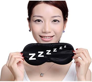 Comfortable Silk Sleeping Eye Mask with Adjustable Head Strap to Fit All Size Soft Eyeshade Sleep Mask for Air Travel Blocks the Light or Peaceful Night Rest