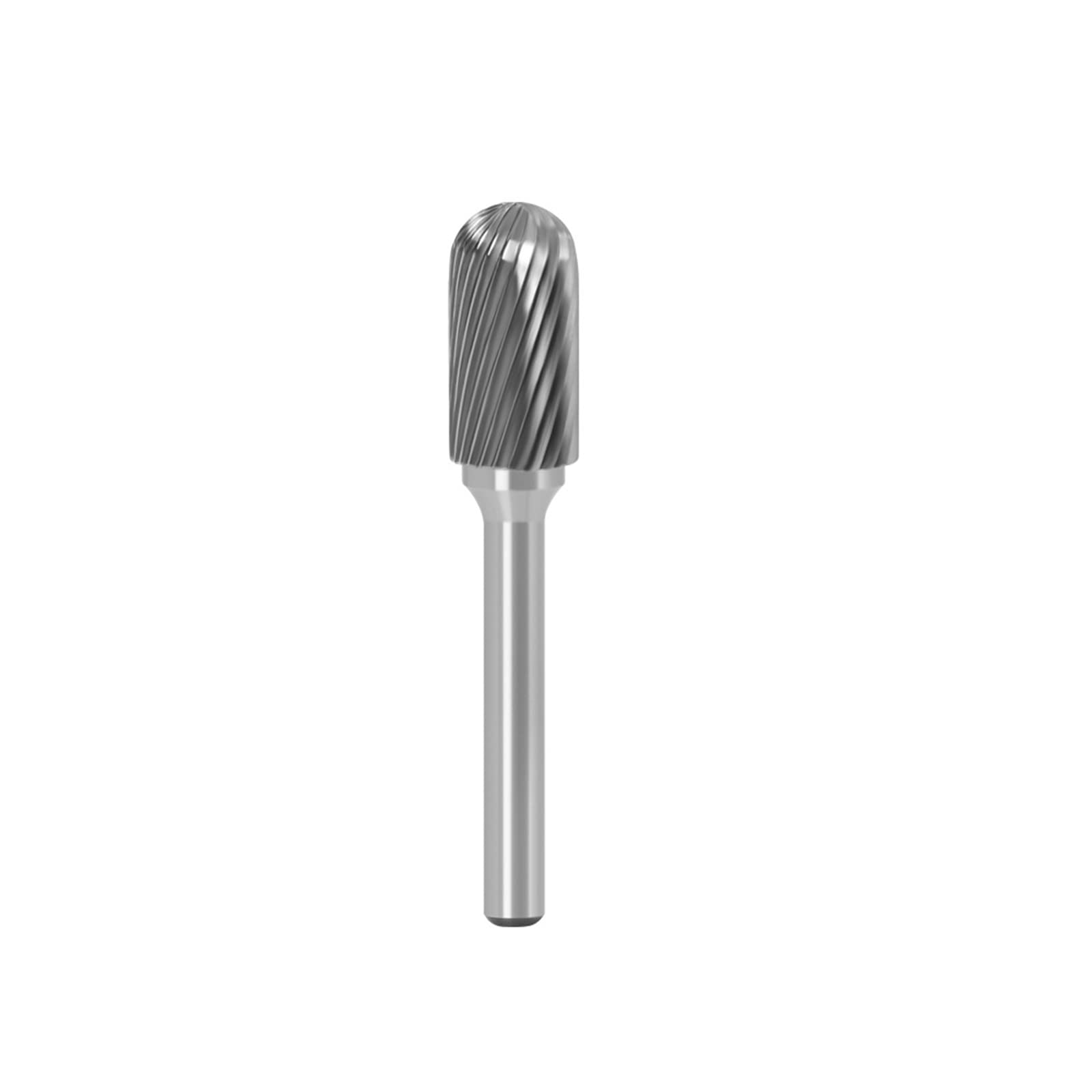 Boxonly Tungsten Carbide Rotary Burr Die Grinder Bits Single Cut Grinding Head Diameter 12mm with 1/4" Shank Rotary Tool for Woodworking Drilling DIY Engraving Metal Polishing C1225M06