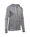 Under Armour Women's Favorite Fleece Full Zip, Carbon Heather/White, Medium