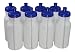 Pinnacle Mercantile Sports Squeeze Plastic Water Bottles Push/Pull Cap 20 Ounce Bpa-Free Set 8